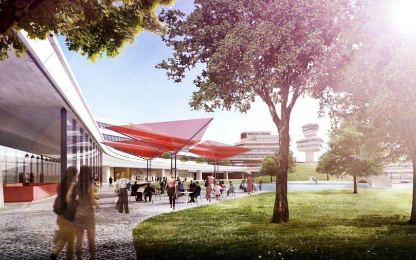 People sitting under