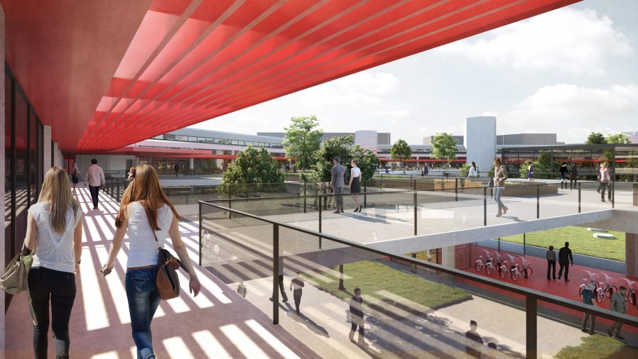 Obere Ebene des Campusrings.